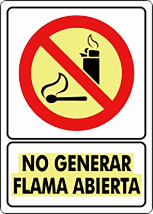 No Generar Flama Abierta Velta Contra Incendio Y Seguridad