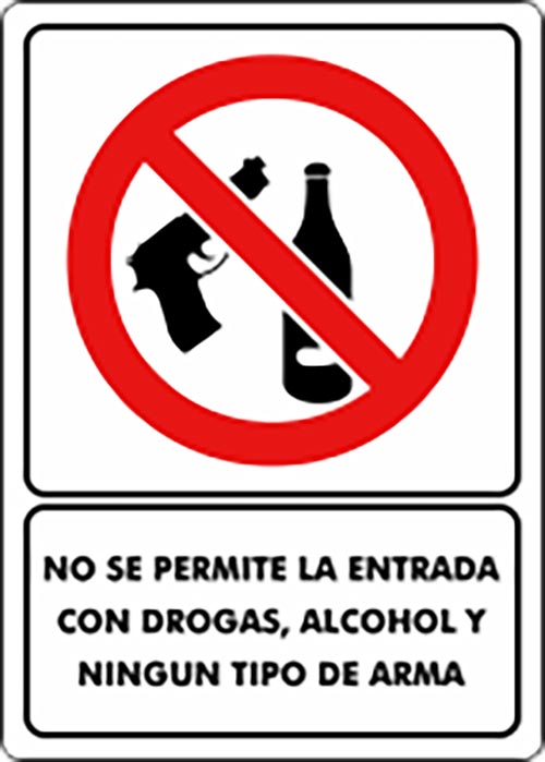 Prohibido Drogas Alcohol Y Armas Velta Contra Incendio Y Seguridad