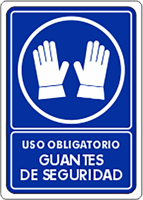 Uso Obligatorio De Guantes De Seguridad VELTA CONTRA INCENDIO Y SEGURIDAD