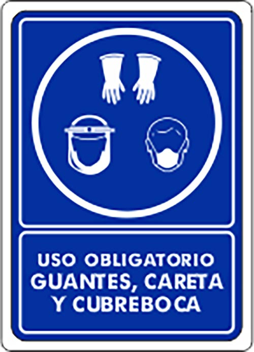 Uso Obligatorio Guantes Careta Y Cubrebocas Velta Contra Incendio Y