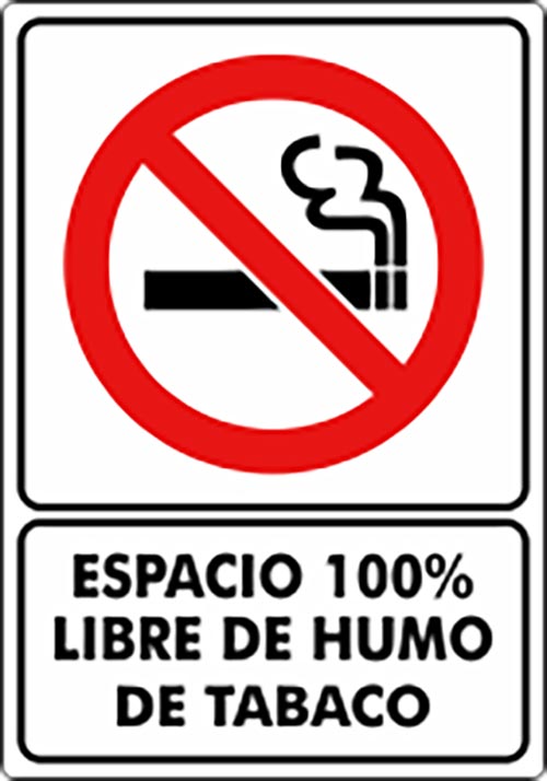 Espacio 100% Libre de Humo de Tabaco - VELTA CONTRA INCENDIO Y SEGURIDAD